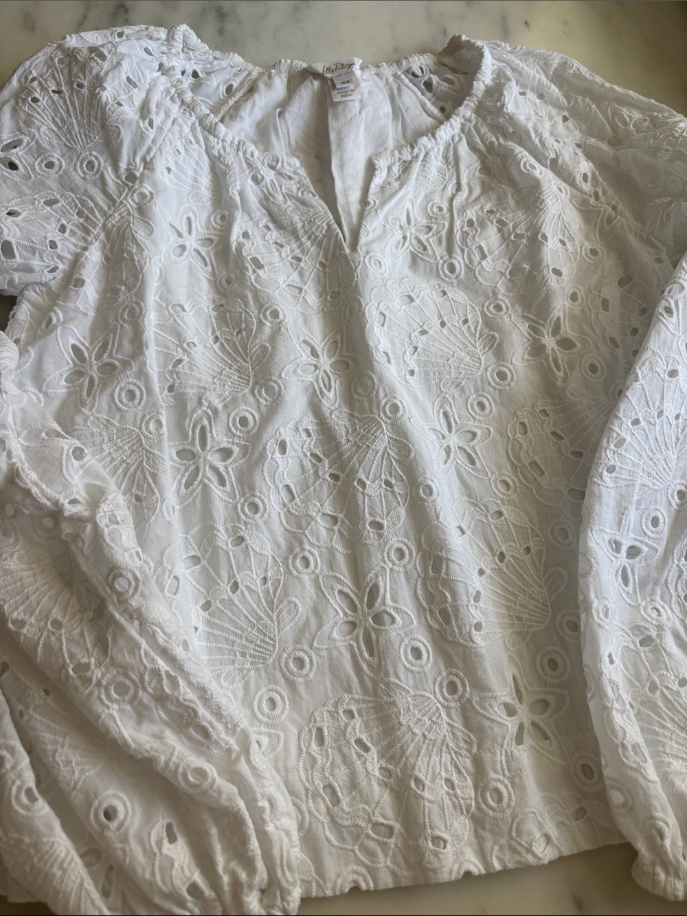 Lilly Pulitzer Maisha Eyelet Top XS - Picture 2 of 4